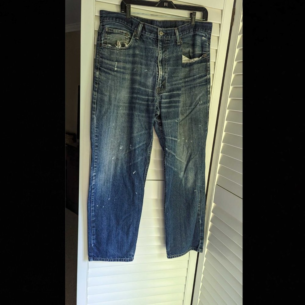 💖HP💖 3 Pair - Used Distressed Men's Work Jean Bundle - Picture 5 of 16